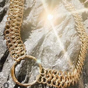 Gold Link Chain Choker Necklace O ring Diciembre 29 Andalusia discontinued